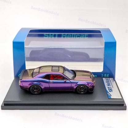 SH 1:64 gradient purple Dodge SRT Hellcat Muscle Sports Diecast Metal Car