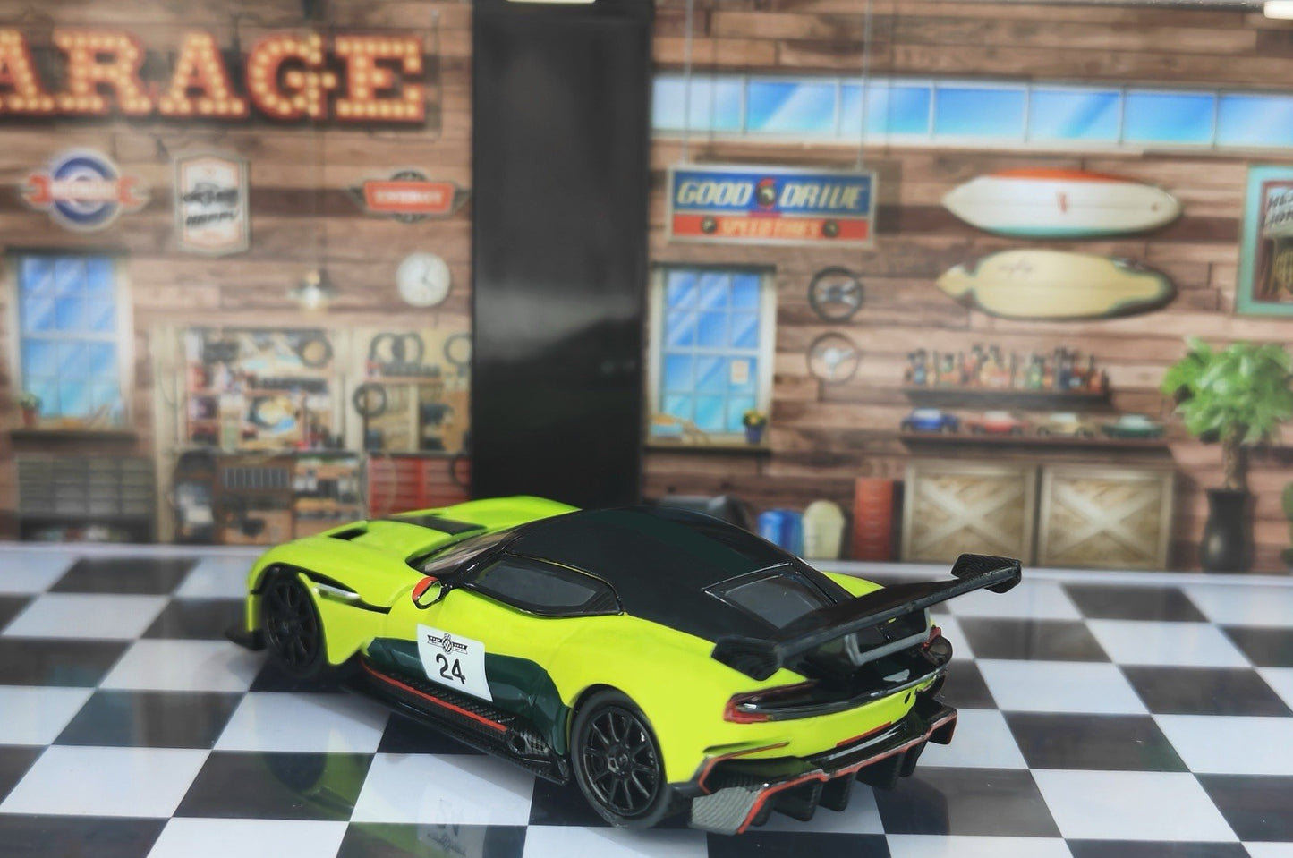 Fine Works 1/64 Aston Martin Vulcan Open Hood Alloy Diecast Toys Car Model Peak Speed New in stock