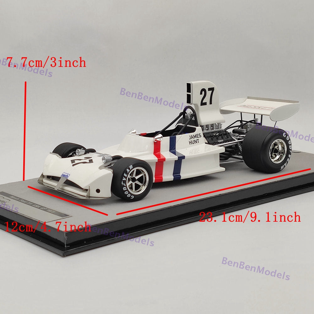 1/18 Tecnomodel March Ford 731 1973 USA GP #27 James Hunt TM18-289D Resin Model