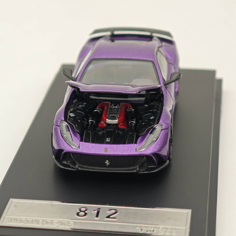 Little Toys 1/64 Ferrari 812 V12 Novitec Alloy Models Car Collection Purple