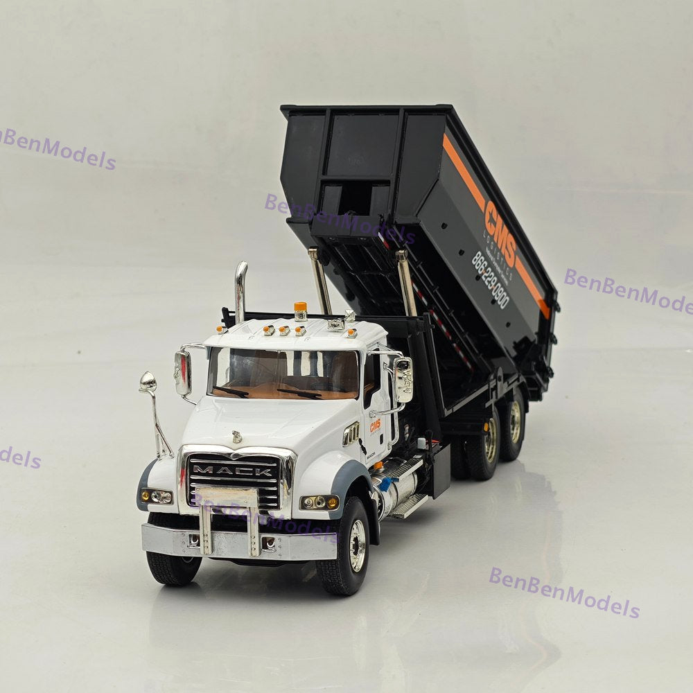1:34 FIRST Mack Granite with Tub-Style Roll-Off Container DIECAST 19-4054 Used