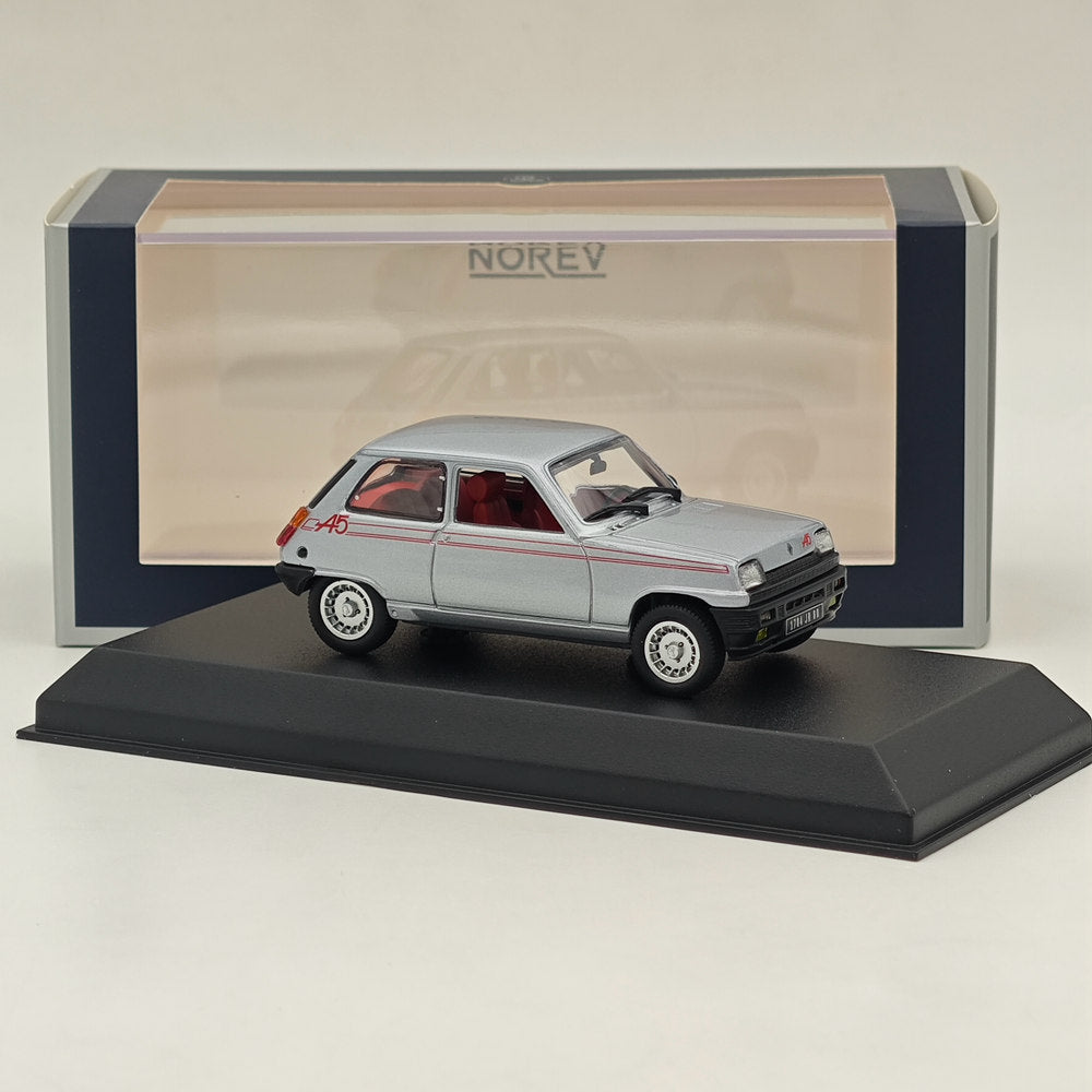 Modèle réduit de voiture moulé sous pression Norev Renault 5 Alpine 1980, collection limitée, argent, 1/43 
