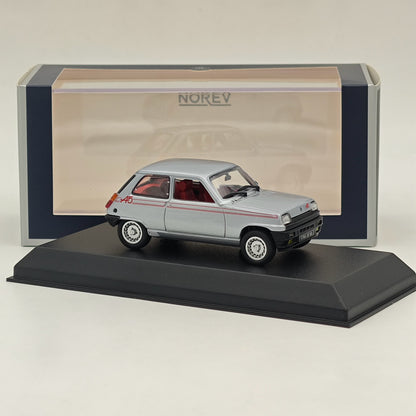 Modèle réduit de voiture moulé sous pression Norev Renault 5 Alpine 1980, collection limitée, argent, 1/43 