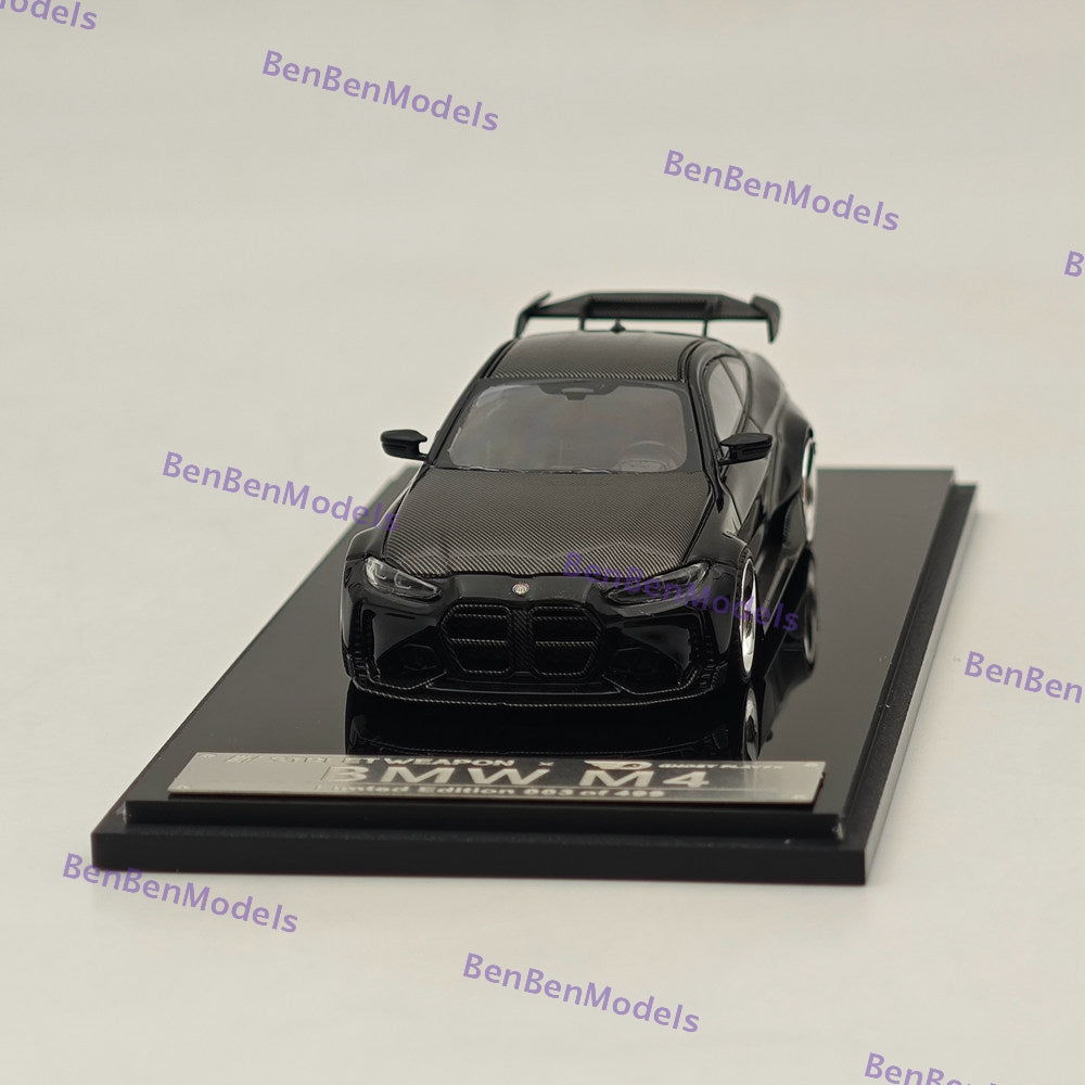1/64 STREET WARRIOR SW BMW M4 Black Diecast Models Car Limited Collection