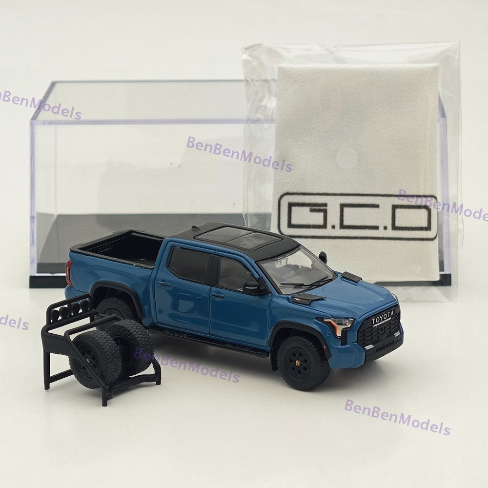 1/64 GCD Tundra TRD Pro Pickup Truck Blue Diecast Metal Car Limited