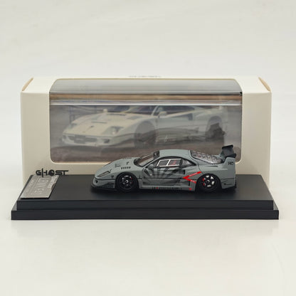 1/64 Ghost Player F40 LBWK Battle Grey Widebody Modified Alloy Model Car Limited Collection