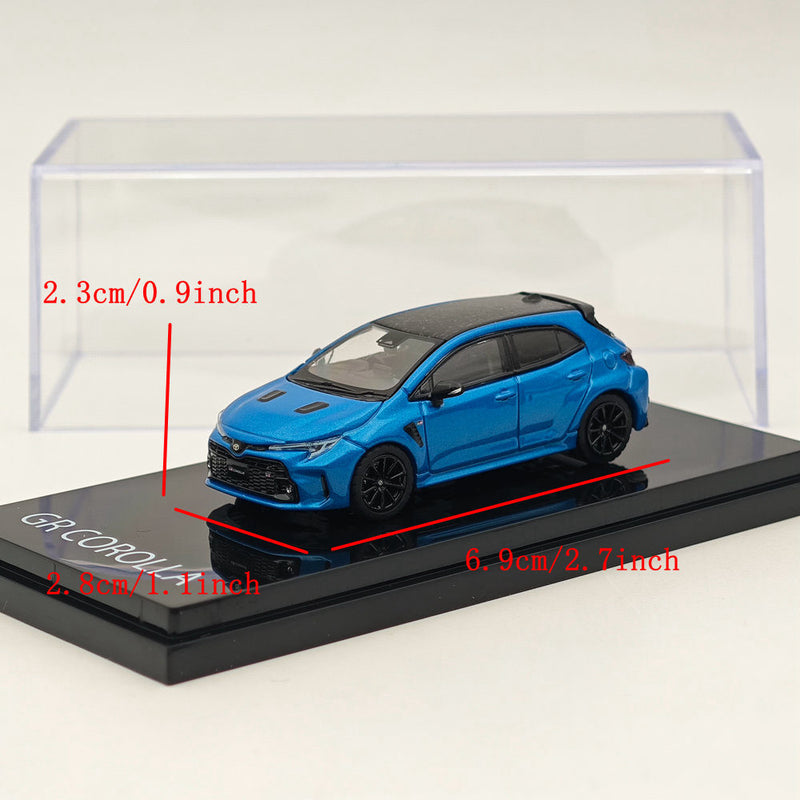 1/64 Hobby Japan Toyota GR COROLLA RZ Cyan Metallic HJ641067BL Diecast Model Car