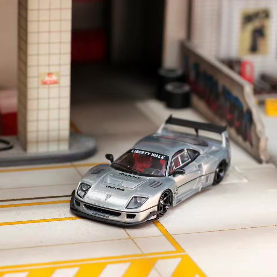Ghost Player 1/64 F40 LBWK Clear varnish Special Edition Racing Sport Model Die Casting Model Car Limited Series