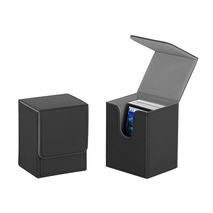 PU Leather Card Deck Box 100+ Cards TCG Storage Case for Trading Card Games
