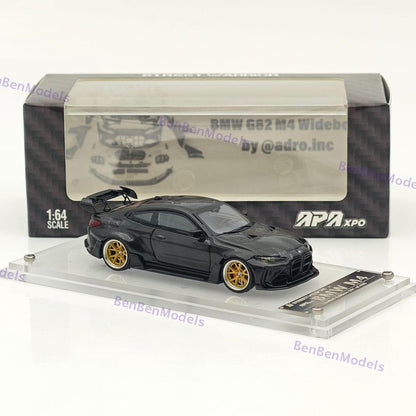 1:64 SW M4 G82 Widebody KIT APAxpo All Carbon Black Diecast Model Car Collection