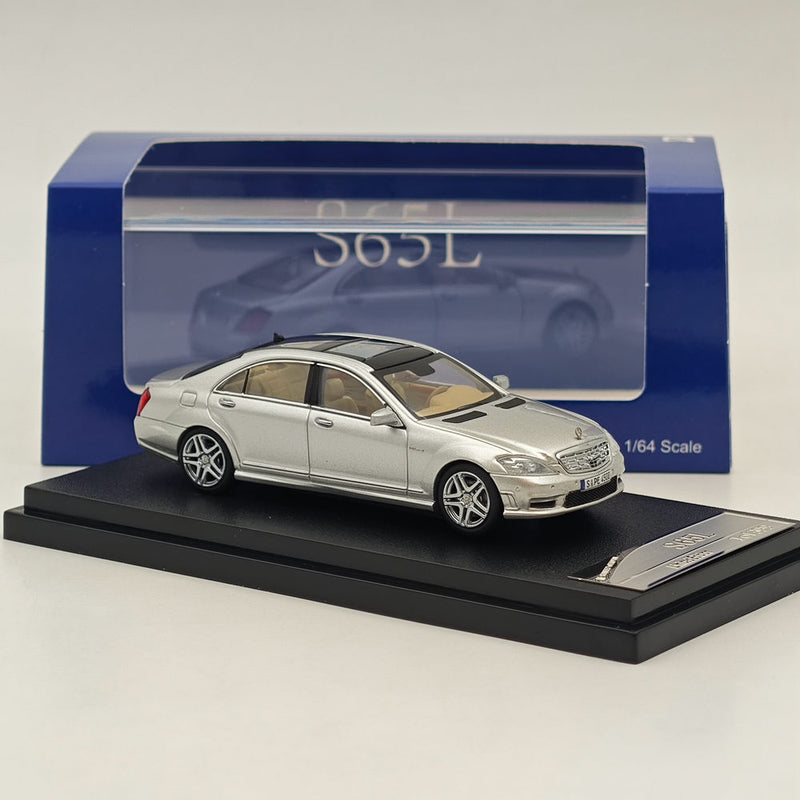 1/64 SW Mercedes Benz S Class S65L V12 Silver Sedan Sports Diecast Models Car