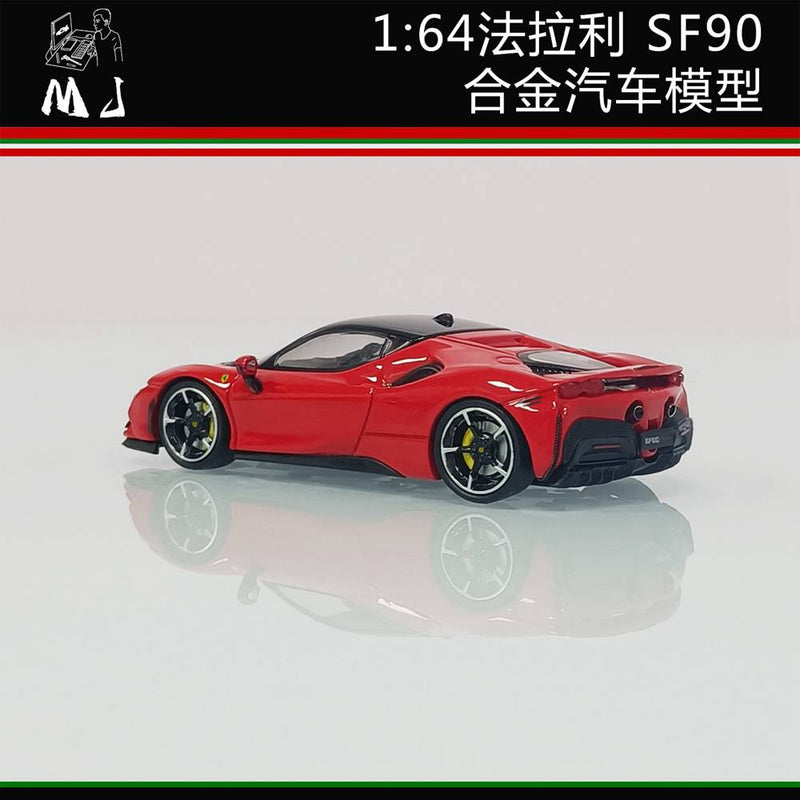 Pre-sale MJ 1:64 Ferrari SF90 Diecast Toys Car Models Miniature Hobby Collection Gifts