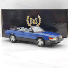 1/18 BOS 1987 Saab 900 Cabrio Blue BOS165 Resin Model Car Limited Collection