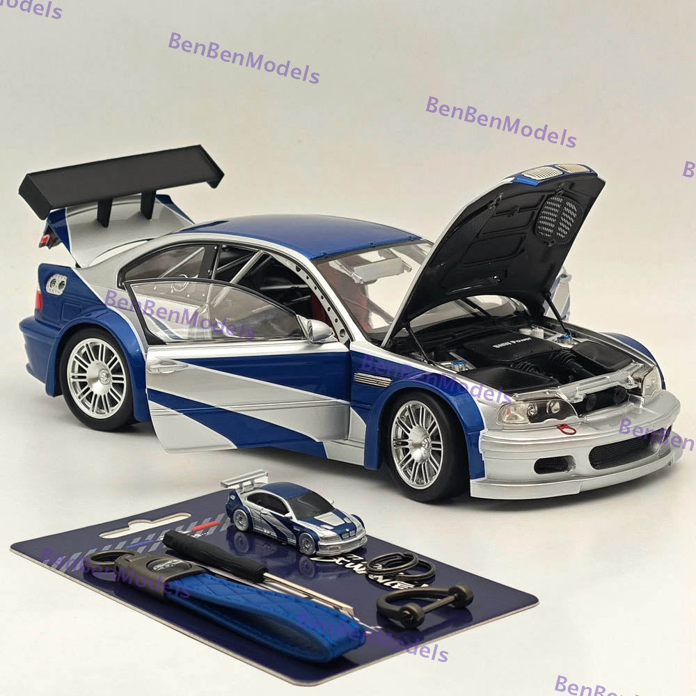 DCM 1/18 BMW M3 GTR E46 2001 Need For Speed ​​Modèles de voitures en métal moulé sous pression Collection