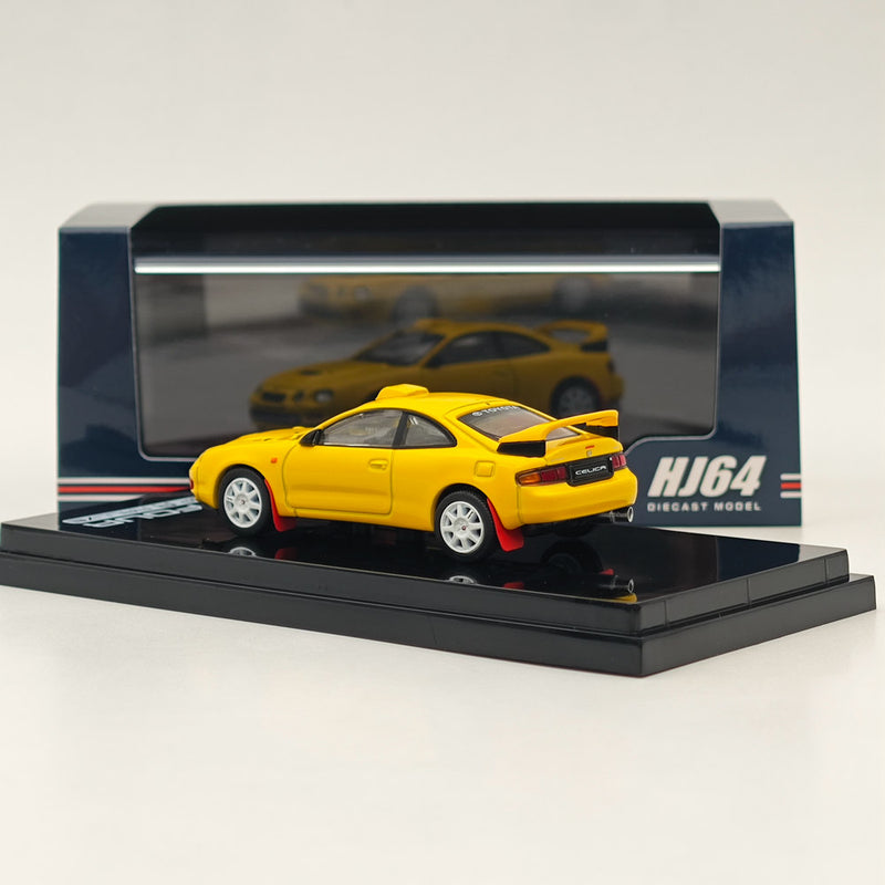 Hobby Japan 1/64 Toyota CELICA GT-FOUR WRC Edition (ST205) Customized Version / 8 Spokes Wheel HJ641064CY Yellow Diecast Models Car Collection