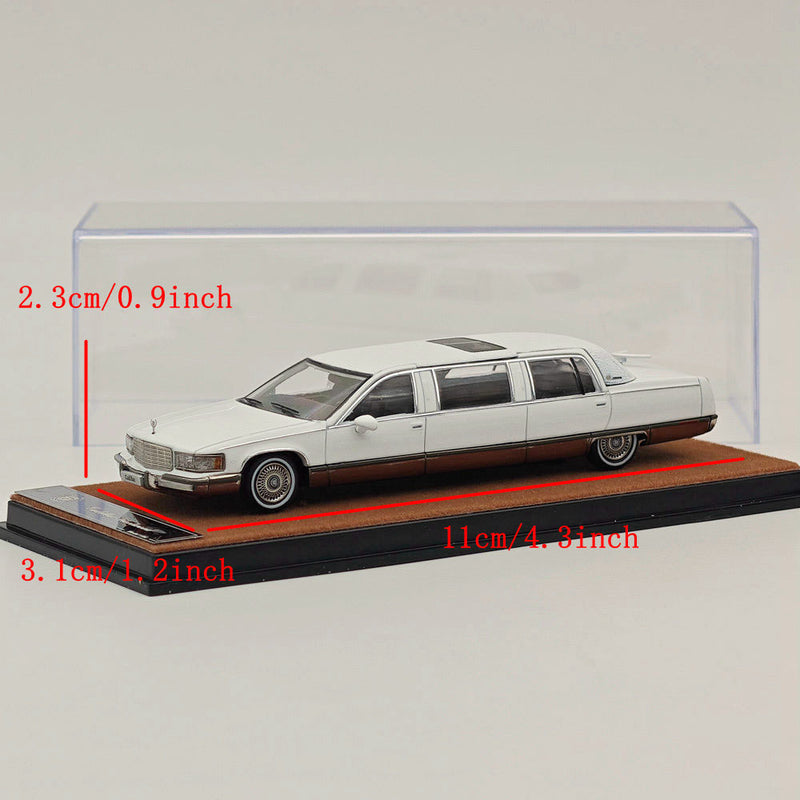 1/64 Cadillac Fleetwood extended edition White Alloy Diecast Models Car Collection