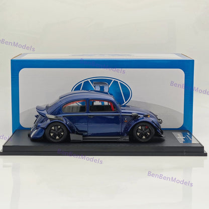 1/18 Volkswagen VW Beetle RWB Robert Design Blue Resin Car Model Limited Edition