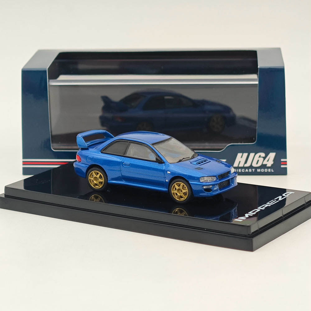 Hobby Japan 1:64 Impreza 22B STi GC8 Rally Custom HJ644041BBL Blue Alloy model