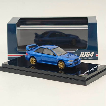 Hobby Japan 1:64 Impreza 22B STi GC8 Rally Custom HJ644041BBL Blue Alloy model