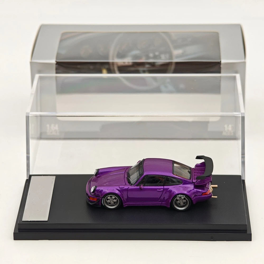 STREET WARRIOR SW 1:64 RWB 964 Purple Classic Sports Model Diecast Metal Car Limited Collection