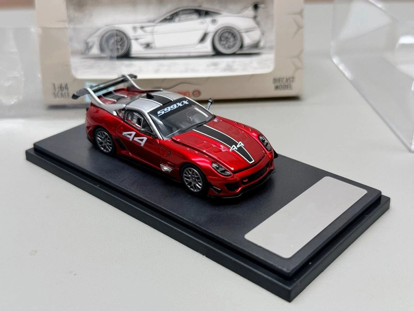 Rhino Model RM 1:64 599XX Racing Sports Model Diecast Metal Car with Openable Hood