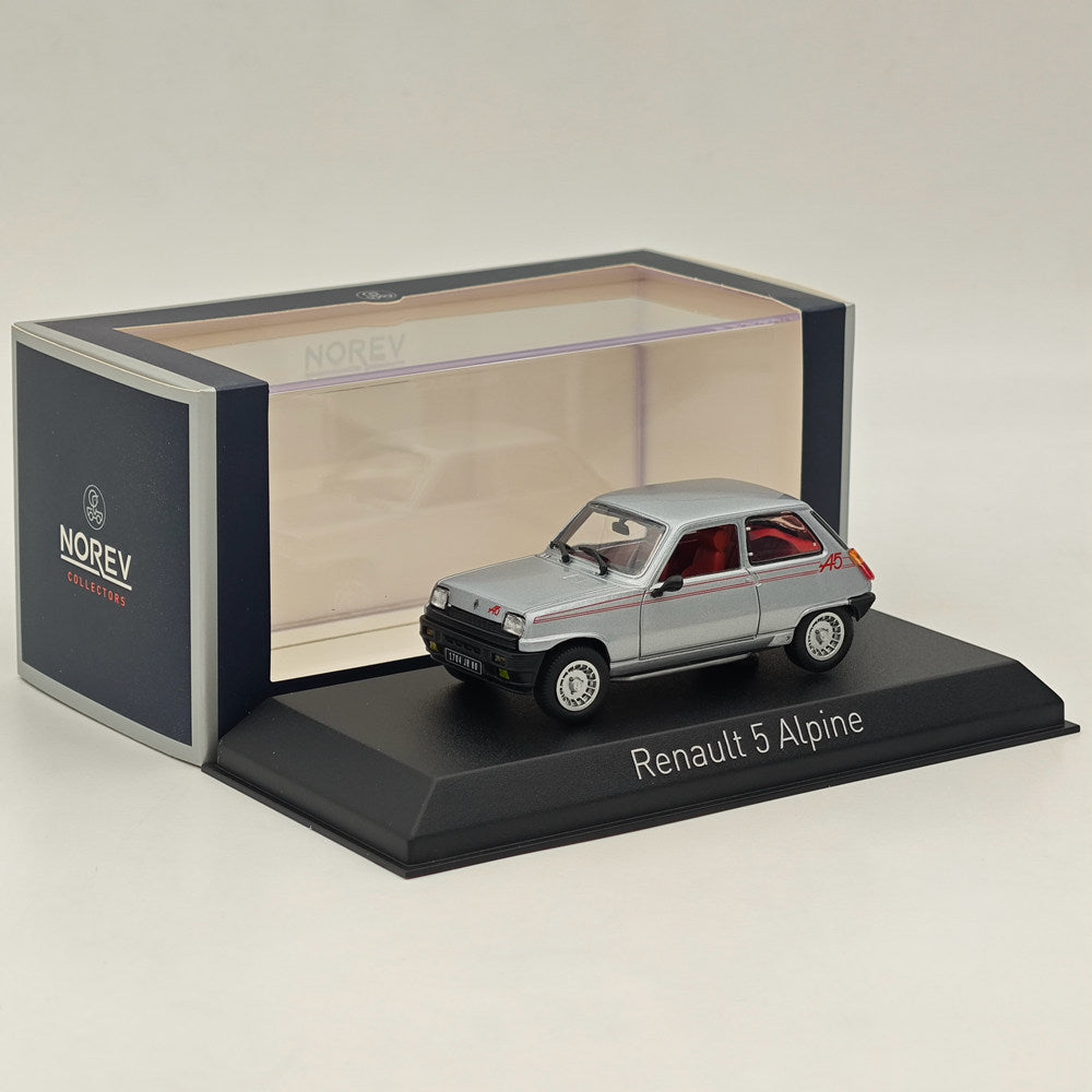 Modèle réduit de voiture moulé sous pression Norev Renault 5 Alpine 1980, collection limitée, argent, 1/43 