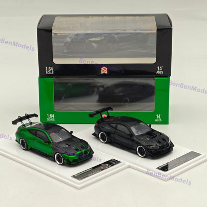 SW 1/64 M4 G82 GTR Flossmann Full Widebody Kit Diecast Model Car Limited Edition