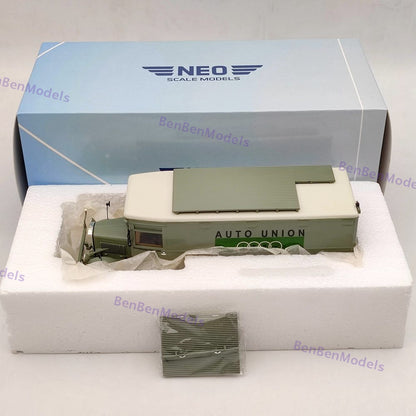 1:43 NEO BUSSING NAG TRUCK AUTO UNION RENNDIENST CAR TRANSPORTER 1934 NEO46445