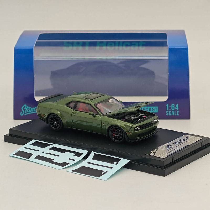 1:64 SH Dodge SRT Hellcat Muscle Sports Green Diecast Model Car Collection