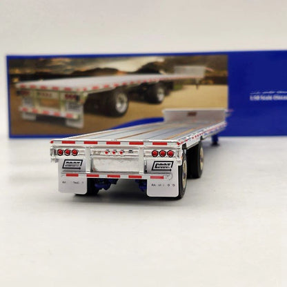 Weiss Brothers 1:50 drop deck Trailer Only WBR027-1703 Diecast Models Truck Aluminum/Blue