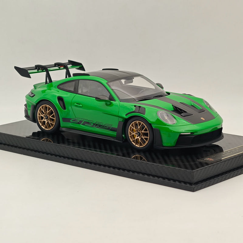 AI MODEL 1/18 Porsche 992 GT3 RS GREEN Resin High-Quality Collection Car Model