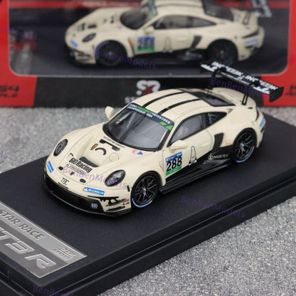 STAR RACE 1:64 Porsche 911 GT3 R TBC Livery Collectible Diecast Car Model Gifts