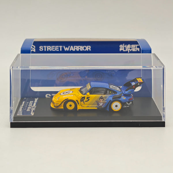 Street WARRIOR SW 1:64 Dragon Ball RWB 993 911 Racing Sports Yellow Model Diecast Metal Car Collection