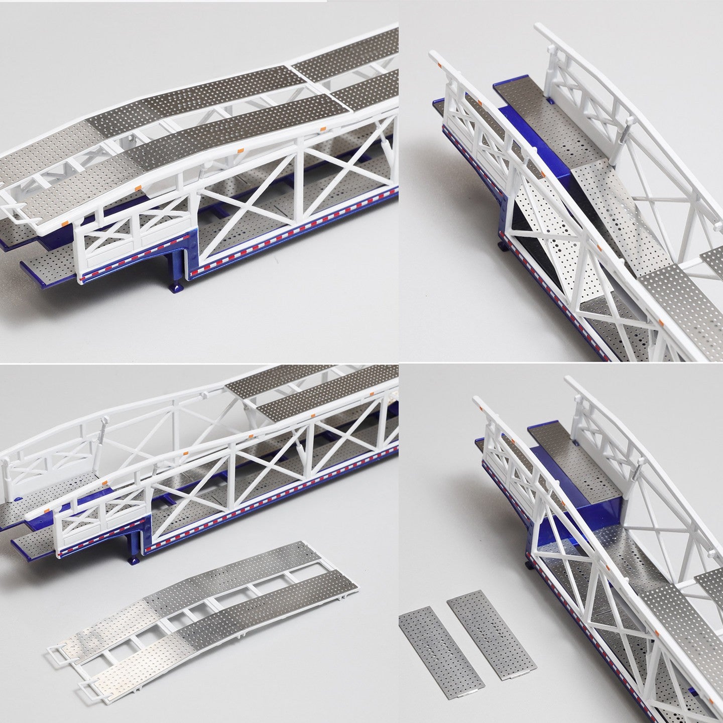 1:64 GCD Extra - long Double - layer Car Carrier Trailer Alloy -Jumbo, Realistic