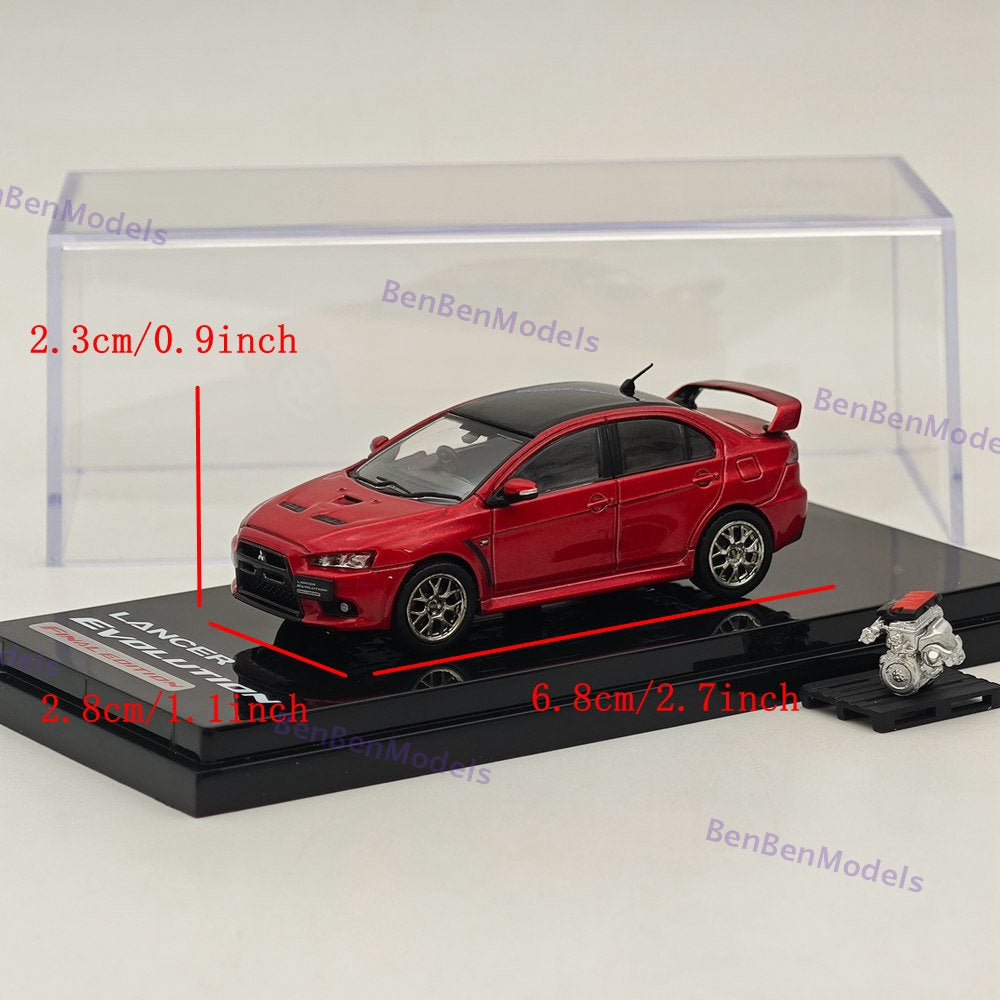 Hobby Japan 1/64 Mitsubishi Lancer Evolution X Final Edition w/Engine HJ642053CR