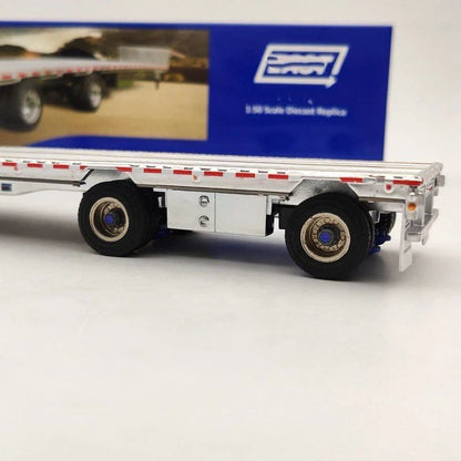 Weiss Brothers 1:50 drop deck Trailer Only WBR027-1703 Diecast Models Truck Aluminum/Blue