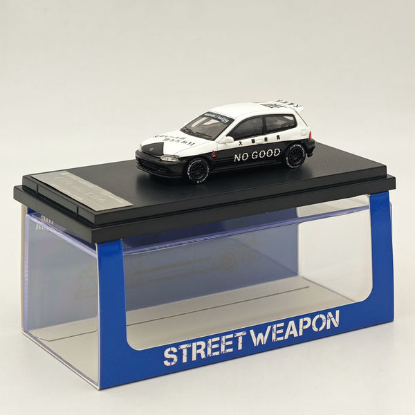 1/64 Street Weapon Honda Civic EG6 OSAKA JDM Police livery Diecast Model Car