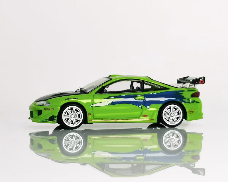 Transcend model 1/64 Mitsubishi Eclipse Fast and Furious Diecast Car Limited 999pcs Collection Auto Toys Gift