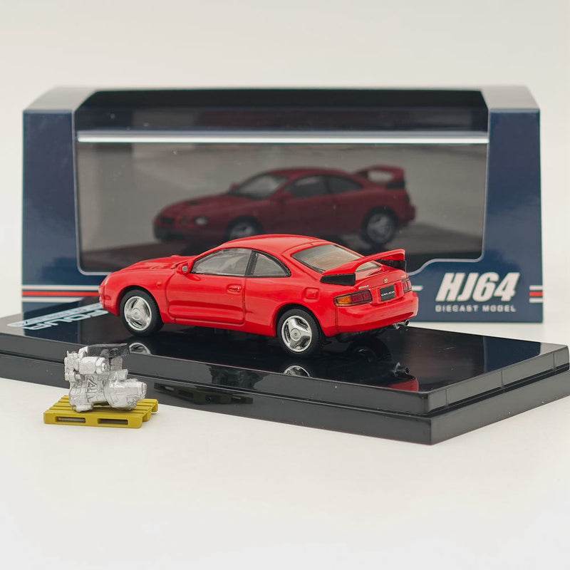 1/64 Hobby Japan Toyota CELICA GT-FOUR WRC Edition (ST205) w/ Engine HJ641064AR Red Diecast Models Car Collection Auto Toys Gift