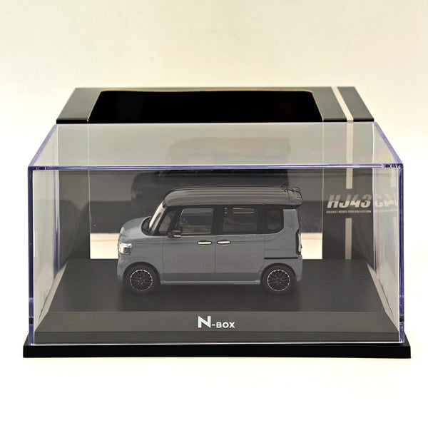 Hobby Japan 1/43 Honda N-BOX Custom Slate Grey Pearl & Black HJ431006GP Diecast Model Car Limited Collection