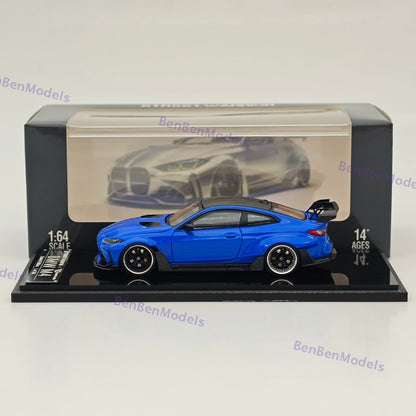 1:64 SW BMW G82 M4 Wide-Body Modified - Portimao Blue Diecast Model Car Limited