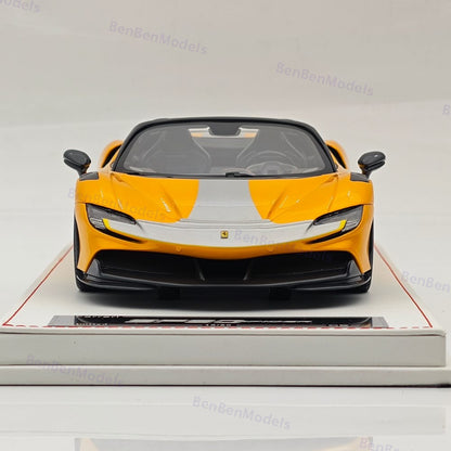 CE 1/18 Ferrari SF90 Spider Supercar Car Yellow Resin Model Limited Collection