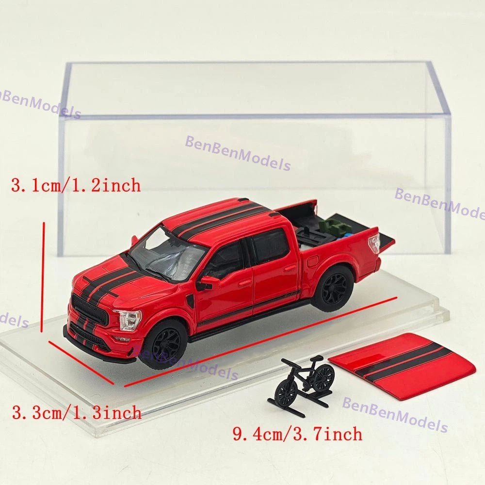 Fine Works64 1/64 F-150 Shelby Pickup Truck Red With Accessories Diecast Model