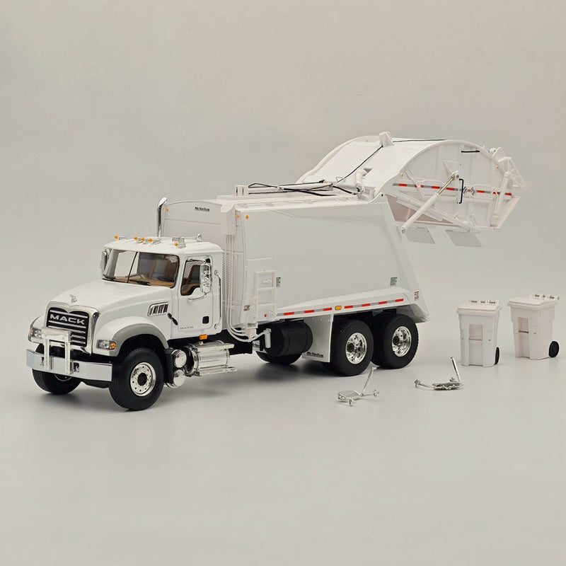 FIRST 1/34 Mack Granite MP Engine Series With McNeilus Refuse Truck & Carts