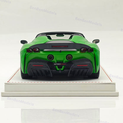 CE 1/18 Ferrari SF90 Spider Supercar Car Green Resin Model Limited Collection