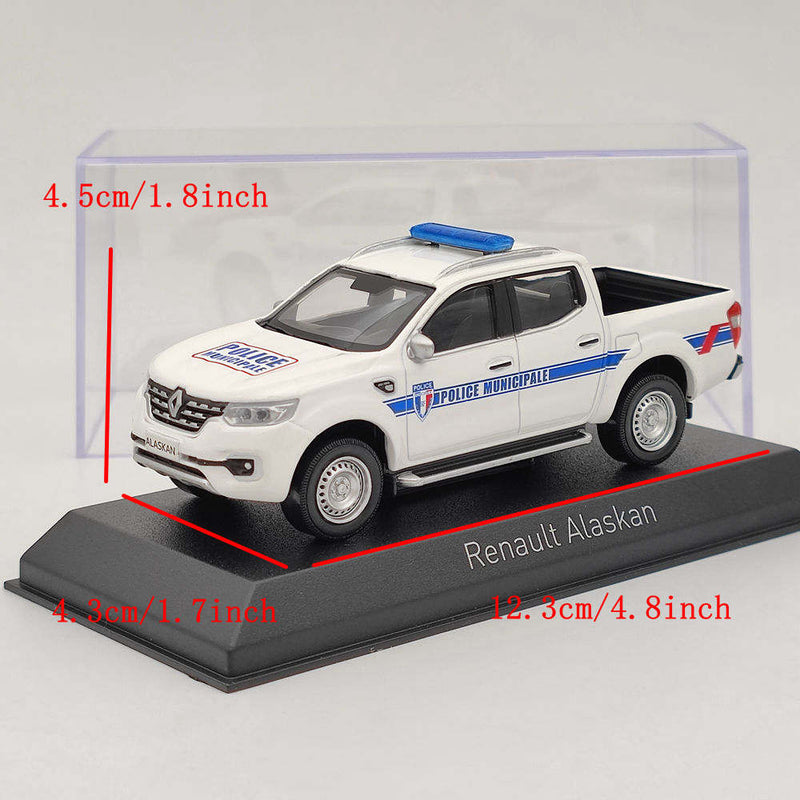 1/43 Norev Renault Alaskan Pick-Up Police Municipale 2018 Diecast Models Car Toys Gift