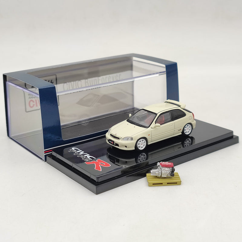 Hobby Japan HJ642016W 1/64 Honda Civic TYPE R (EK9) With Engine Display Model