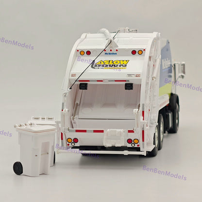1/34 FIRST GEAR Mack TerraPro McNeilus Rear Load Refuse Truck & Two Trash Carts