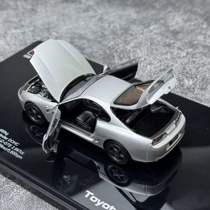 LCD 1:43 Toyota Supra A80 Alloy Fully Open Diecast Car Model Collectible Gifts