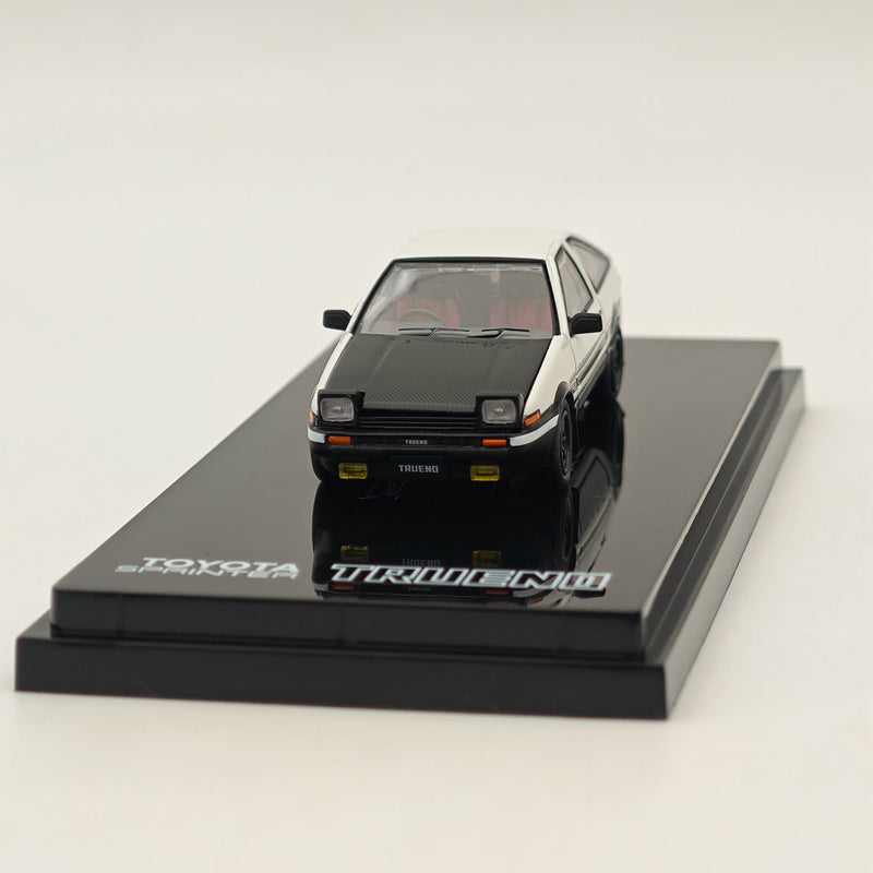 Hobby Japan 1/64 Toyota SPRINTER TRUENO GT APEX(AE86) JDM Style with CARBON BONNET White HJ641052BWB Diecast Model Car